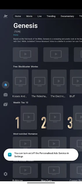 Screenshot of Movie Ark App